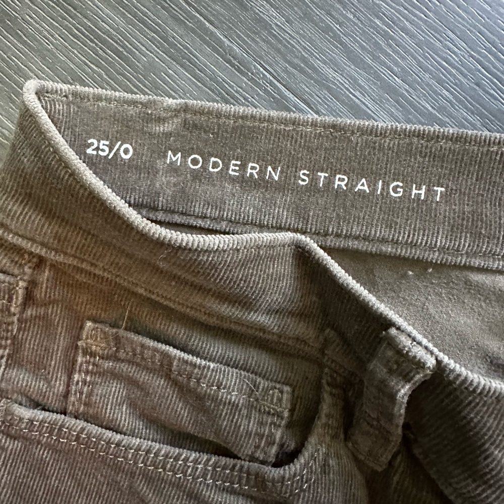 Ann Taylor LOFT Modern Straight Stretch Corduroy Pants - Picture 2 of 4